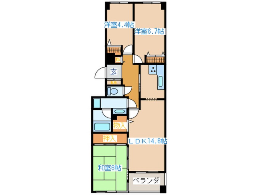 間取図 八木山シティハウス