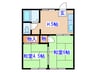 コ－ポ芦立 2Kの間取り