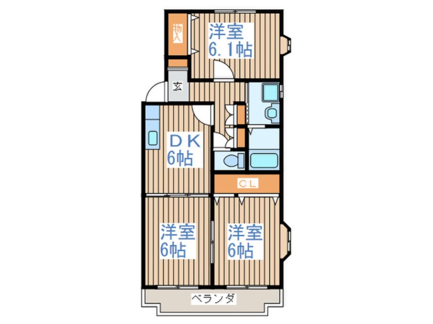 間取図 パステル弐番館