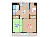 渡幸ベルメゾン苦竹 2DK+Sの間取り