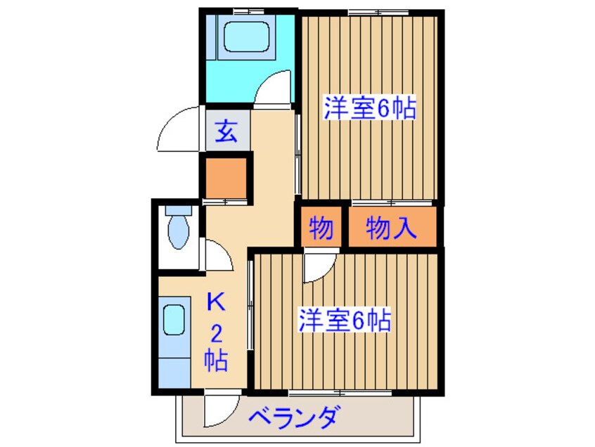 間取図 天王前コーポ