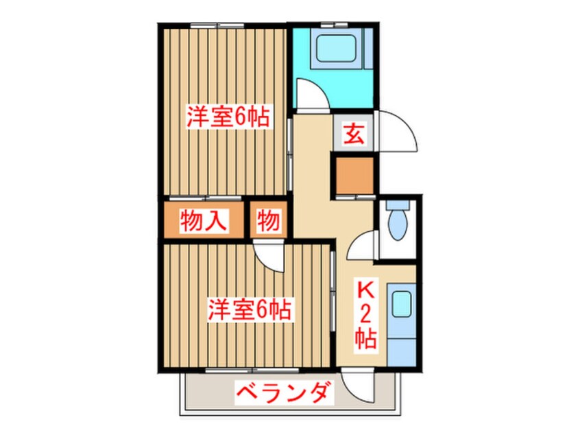 間取図 天王前コーポ