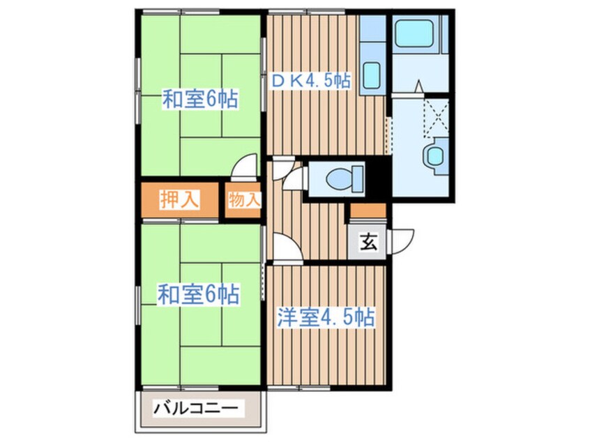 間取図 ガーデンハウス沖野A棟