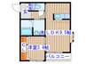 シャトルクレスト向山Ａ 1LDKの間取り