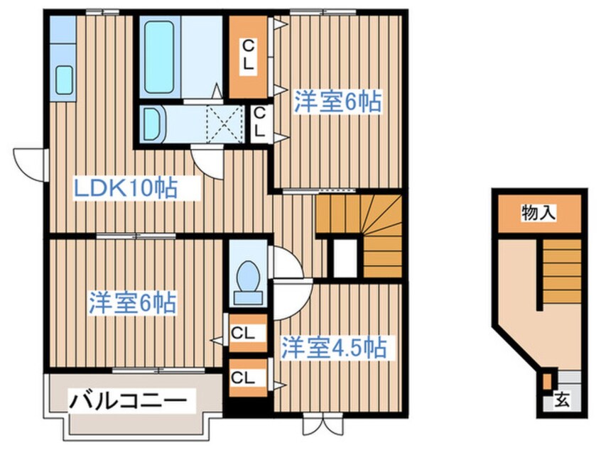 間取図 スクエアーメゾンカストル