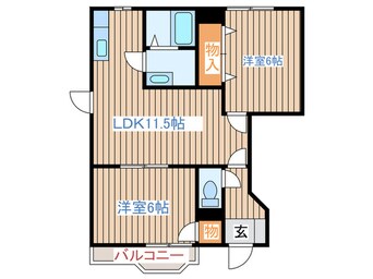 間取図 スクエアーメゾンカストル