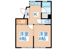 大久保アパート 2Kの間取り