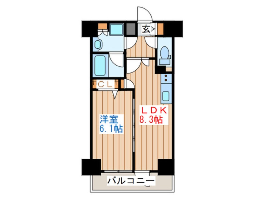 間取図 ｸﾞﾗﾝﾄﾞﾛｱｰﾙ仙台西公園(202)