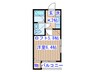 エーグル 1Kの間取り