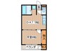 パークサイドＢ 1DKの間取り