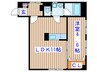 ユミハウス土樋 1LDKの間取り