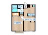 ﾚｼﾞﾃﾞﾝｽ長町南 1LDKの間取り