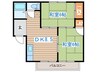 コーポ椌木 2DKの間取り