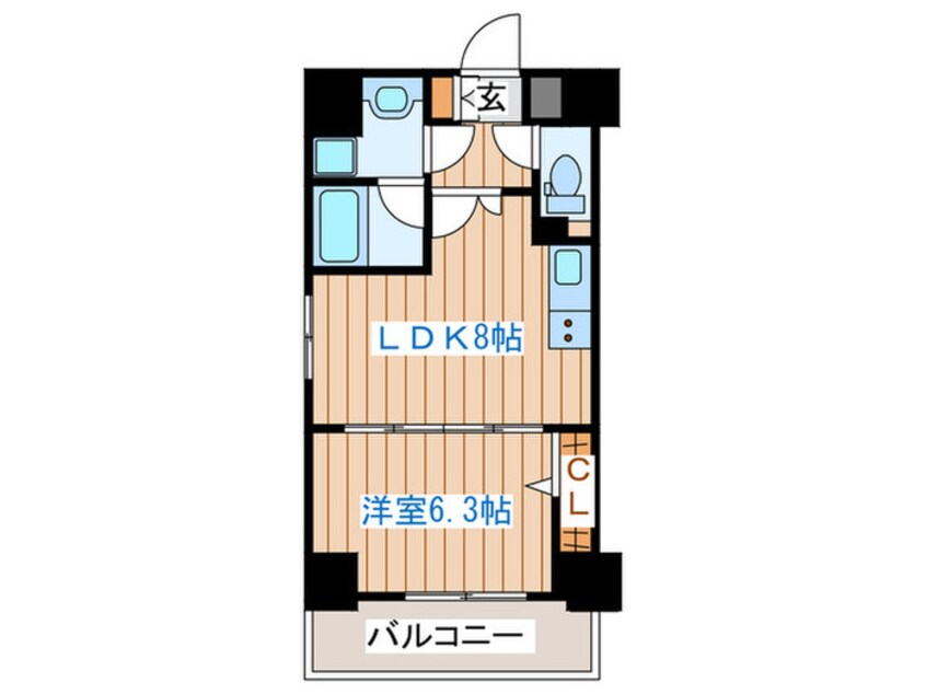 間取図 ｸﾞﾗﾝﾄﾞﾛｱｰﾙ仙台西公園(1401)