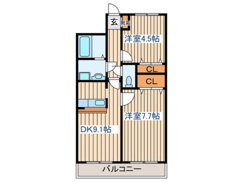 間取図 プラ－ナ泉中央