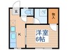 若林ハイツ 1Kの間取り