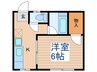 若林ハイツ 1Kの間取り