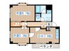 SDハイツ古城A棟 2DKの間取り