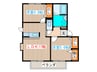 ロイヤルビレッジ広瀬Ｃ 2LDKの間取り