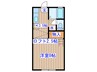セジュ－ル・ユキ 1Kの間取り