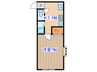 Ｈｉコ－ポ２ 1Kの間取り