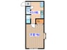 Ｈｉコ－ポ２ 1Kの間取り