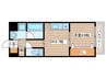 マルドミ向山 1DKの間取り