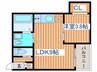 アステラス北仙台弐番館 1LDKの間取り