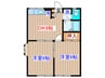 メイプルヒルズⅡ 2DKの間取り