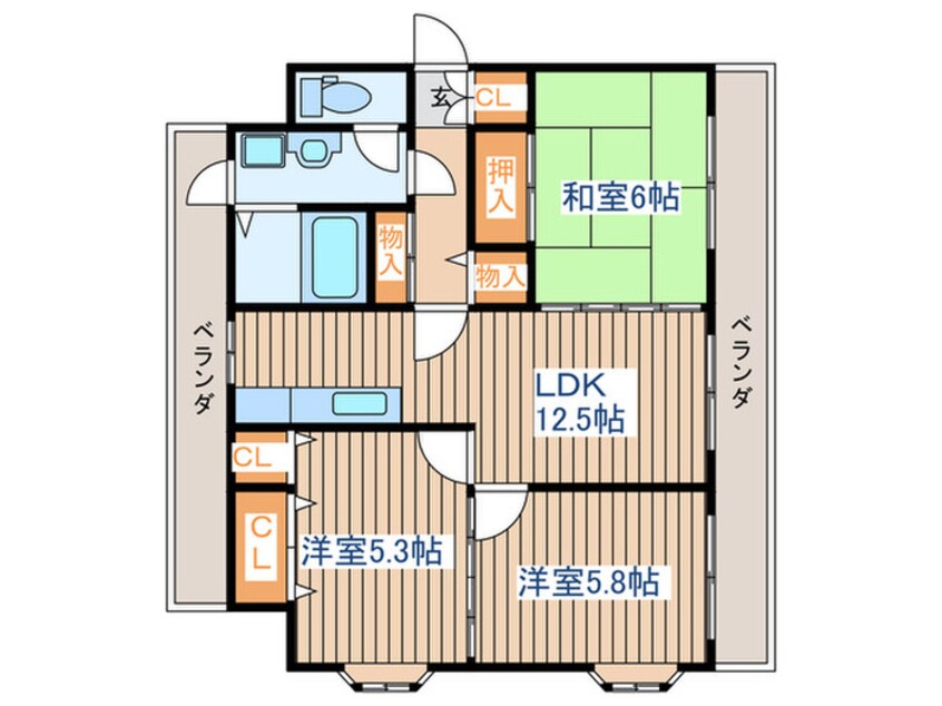 間取図 ファロス東住