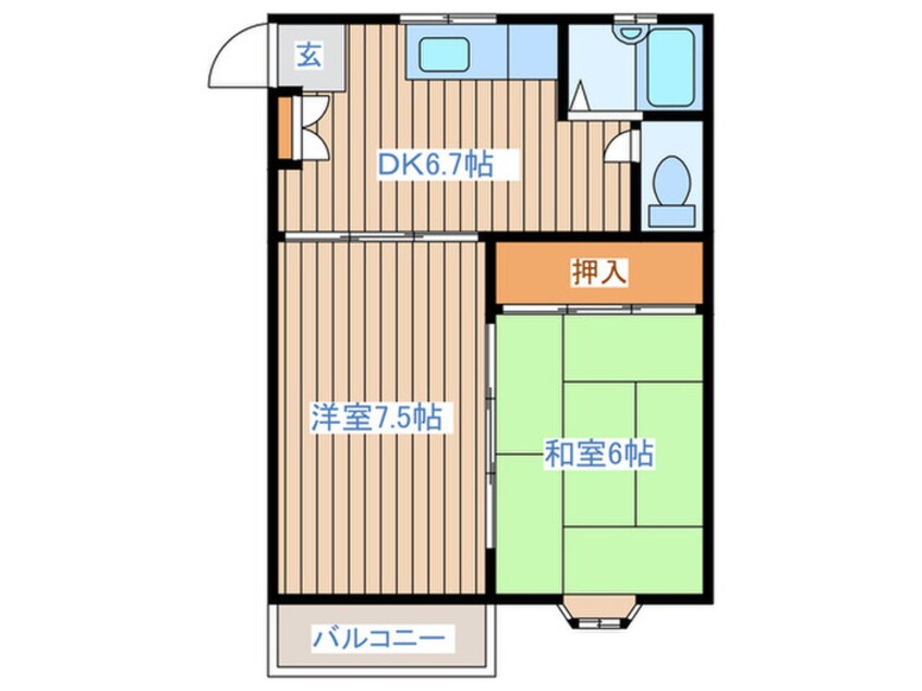 間取図 ウィン中倉Ⅰ