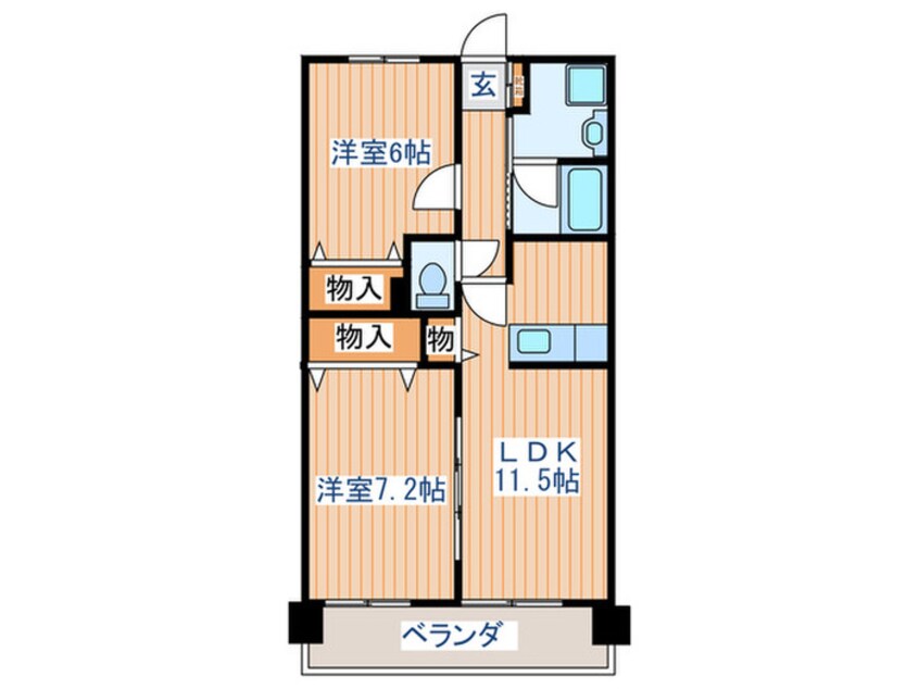 間取図 ドエル多賀城