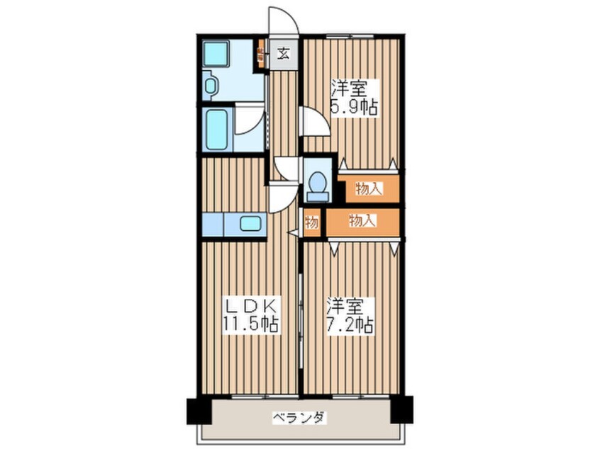 間取図 ドエル多賀城