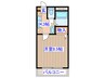 ハイネス柏木 1Kの間取り