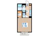 Ｄ-room小松島 1Kの間取り