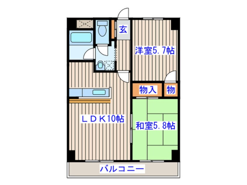 間取図 ハイライズ泉中央