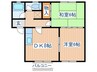 レジデンスソレイユⅠ 2DKの間取り
