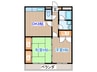BLUE LEAF 2DKの間取り