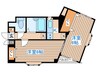マンションマムリン 2Kの間取り