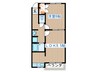 ハピネスＴＯＲＩＮＯ２ 1LDKの間取り