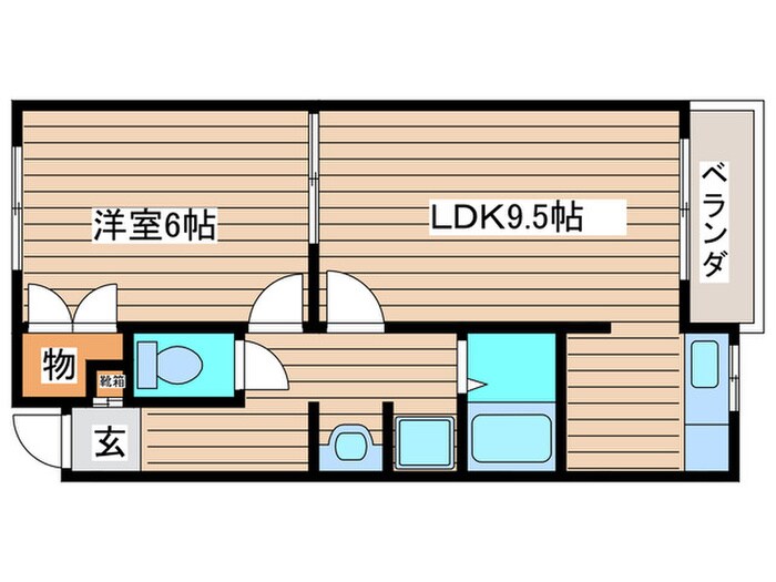 間取り図 ハピネスＴＯＲＩＮＯ２