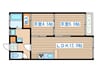 アーバンハイツ河原町 2LDKの間取り