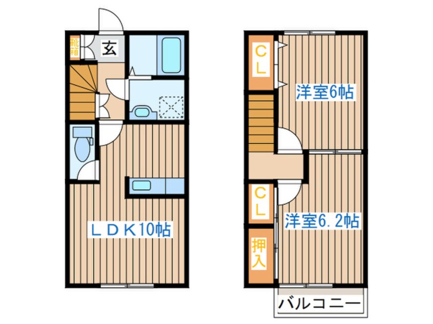 間取図 ラフィネフルールⅡA