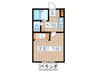 ライフハウス 1Kの間取り