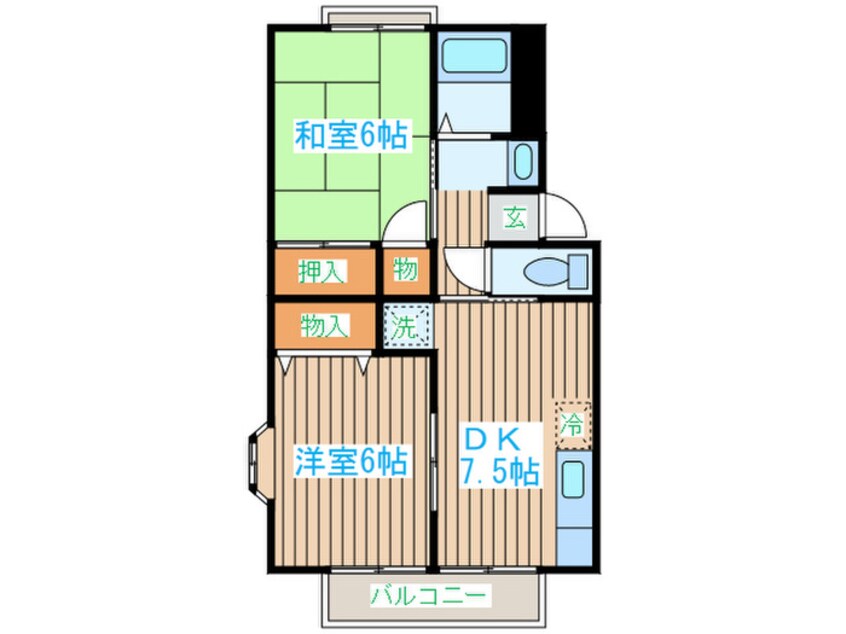 間取図 トゥインクルコート文化町３番館