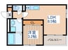 REGALEST西中田 1LDKの間取り