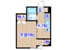 ベルソ－レ北目町 1Kの間取り