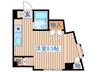 ベルソ－レ北目町 1Rの間取り