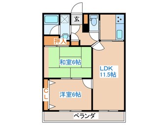 間取図 グランディア東仙台