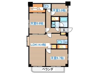 間取図 ベルブラン船岡